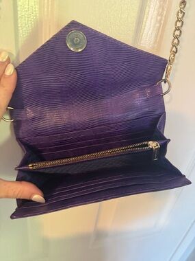 Rebecca Minkoff Purple Chain-Handle Wallet Crossbody